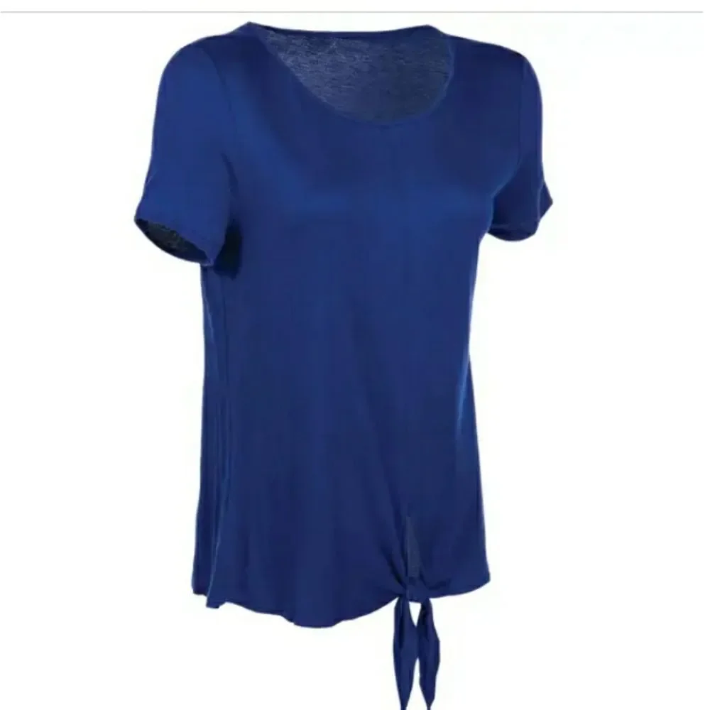 Tie Front Lightweight Tee - Picture 2 of 3